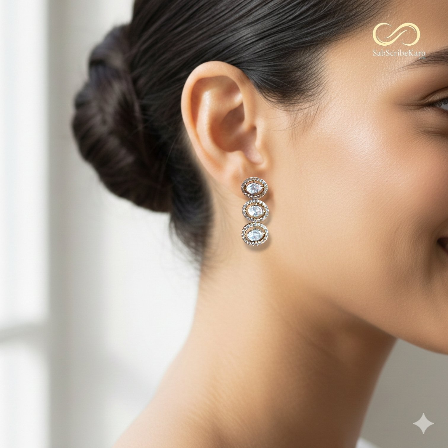 Serene Kundan Link Drops - Image 2