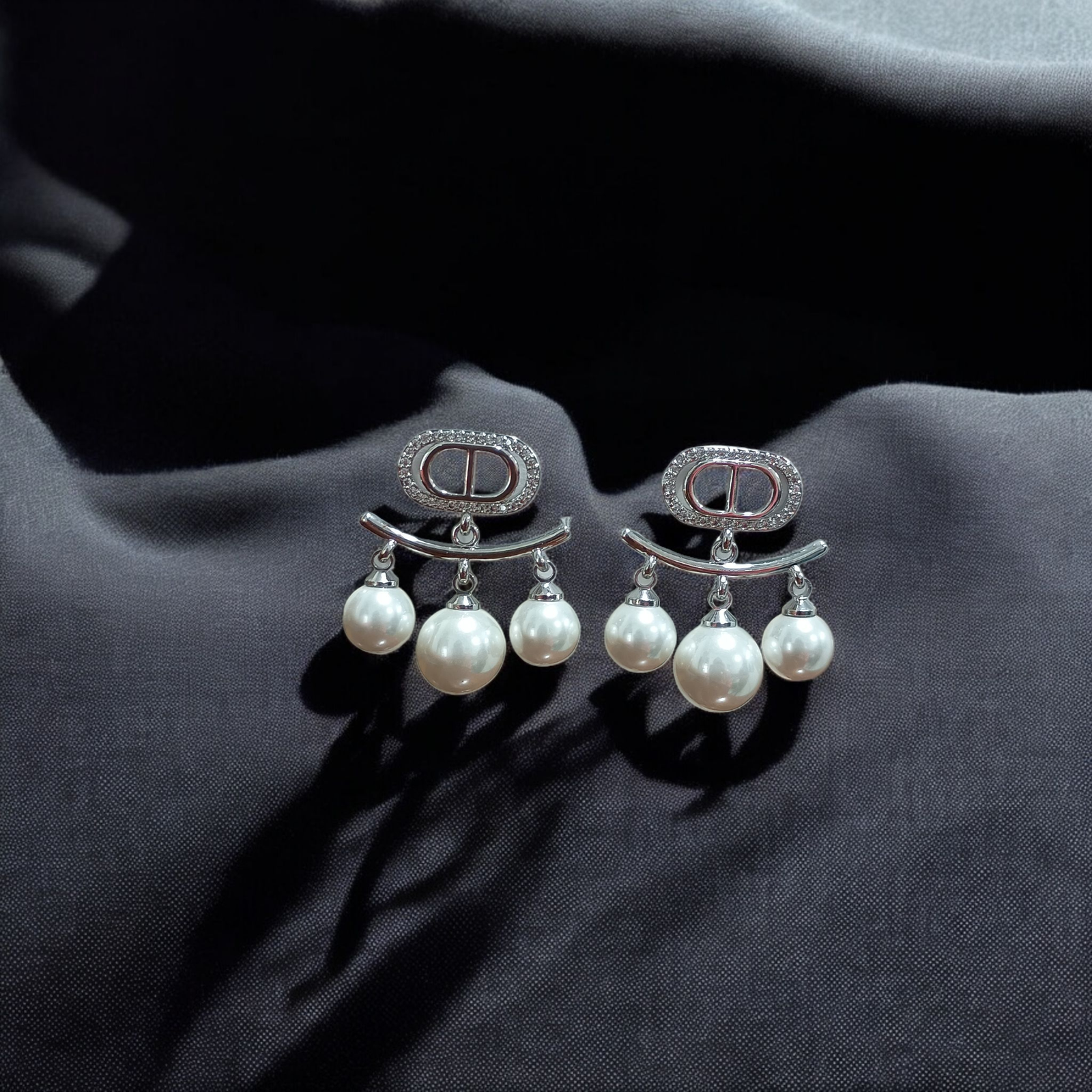 Designer Coin and Pearl Dangler